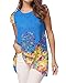 Anself Floral Blouse Chiffon Shirt Loose Tops for Women