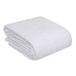 HILLFAIR 100% Combed Cotton Blanket– Twin Size