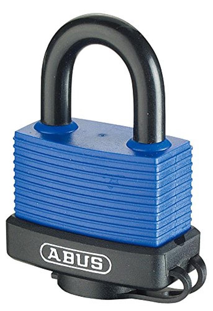 ABUS Padlock 70IB for outdoor use - stainless steel, high protection against manipulation, blue, 24987