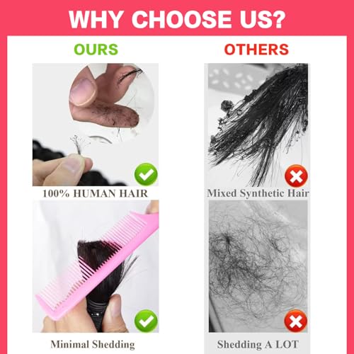 Human Braiding Hair 100g 16 Inches Water Wave Human Hair for Boho Braids Brazilian Virgin Curly Human Hair for Extensions Knotless Braids No Weft Boho Knotless Braids Bulk Natural Color