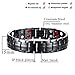 Hottime Double Row 4 IN 1 Bio Elements Energy Titanium Steel Magnetic Therapy Bracelet (Black Gun)