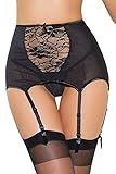 Ifeverlove Women's Sexy High-waisted Hollow-out Lace Garters