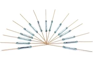Cylewet 15Pcs Reed Switch with Gilded Lead Normally Open (N/O) Magnetic Induction Switch Electromagnetic for Arduino (Pack of 15) CYT1065