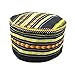 Vipada Handmade African Dashiki Hat Kente Pattern Kufi Kofi Hat Cap 3 (Yellow with Black)