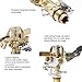 M PLUS Heavy Duty Brass Impact Sprinkler Adjustable Coverage Pattern Spray Distance Spray Flow for Garden Lawn