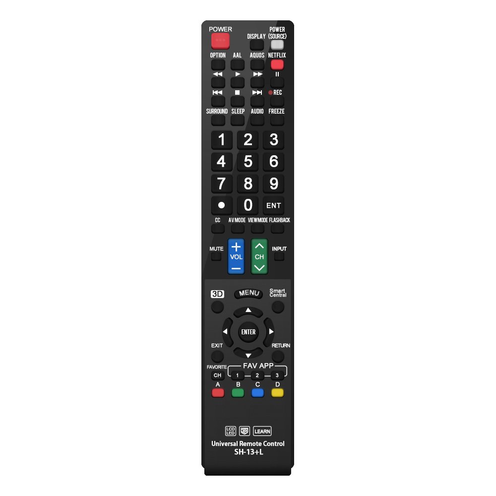 Amazon.com: Gvirtue Universal Remote Control Compatible Replacement for  Sharp Smart TV/ HDTV/ 3D/ LCD/ LED, GA935WJSA GA806WJSA GA840WJSA GA480WJSB  ...
