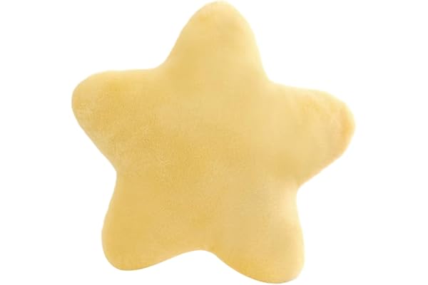 Decorative Throw Pillow Cushion Soft Cute Star Shaped Plush Accent Pillow | Yellow Couch Cushion Cozy Pillow for Sofa Bed Car