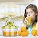 Yimobra Citrus Lemon Orange Juicer Manual Hand Squeezer Lime Press with Strainer Built-in Measuring Cup and Grater Anti-Slip Reamer Extraction Egg Separator, 12OZ, Green