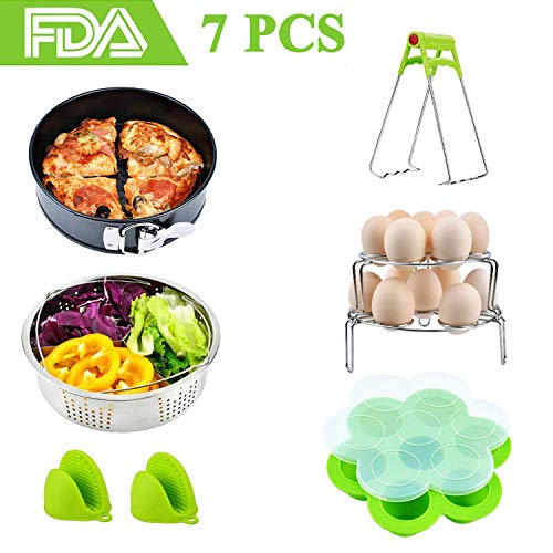 Pressure Cooker Accessories Set, Compatible with 5 6 8 10 Qt Instant Pot Cooker or Other Electric Pressure Cookers, 7 Pieces Must Have Pressure Cooker Pot Accessories to Make Cooking a Breeze