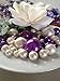 Vase Filler Pearls For Floating Pearl Centerpieces, Purple/Ivory Jumbo & Mix Size No Hole Pearls, (Transparent Gel Beads required to float pearls sold separately)