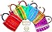 Alondra's Imports New (TM) Uniquely Designed, Mini Mexican Tote Favor Bags ( Candy Bags - Mercado Bags - Mesh Bags - Bolsas para Fiestas) 10 x 7 - Multi-Colored (6 Pack)