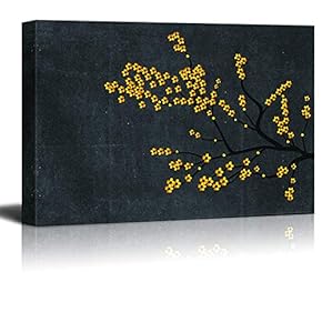Canvas Wall Art Gorgeous Vintage Flower Pictures Home Wall Decorations for Bedroom Living Room Paintings Canvas Prints Framed - 12x18 inches