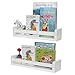 Halcent Floating Shelves Multi-Use Wall Shelf Bookshelf White Wood Display Shelf (2 Pack)