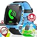 Kids Smart Watch Phone with SIM Card Slot GPS Tracker for Boys Girls with Fitness Tracker Games SOS Calls Camera Anti-Lost Wristband Bracelet Alarm Clock Holiday Birthday Gifts (Blue)
