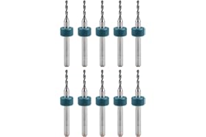 uxcell PCB Drill Bits 1.5mm Tungsten Carbide Rotary Tool Jewelry CNC Engraving Print Circuit Board Micro Drill Bits 1/8 Inch Shank 10 Pcs