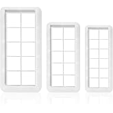 3Pcs White Square Cookie Cutter Set, 3 Size Multicutter Square Cake Fondant Cutter Geometric Baking Tools Biscuit Cutters Cake Decorating