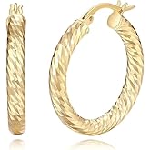 14K Gold Hoop Earrings Gold Earrings Women’s Hoop Earrings Jewelry Timeless Elegance