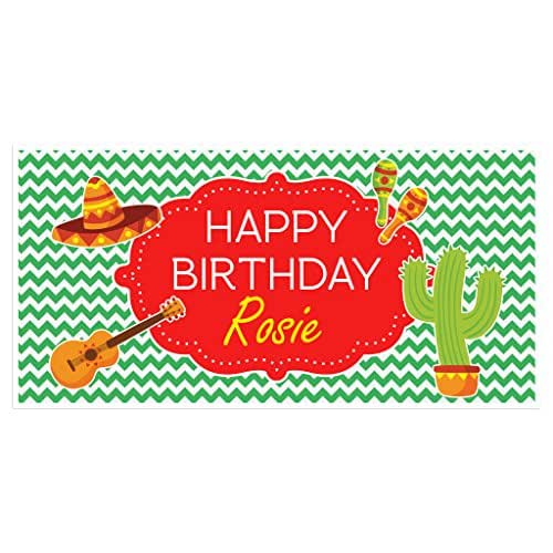 Amazon.com: Mexican Celebration Birthday Banner Personalized Party ...