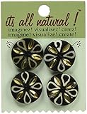 Vision Trims Handmade Bone Buttons 4/Pkg-Circles Petal Pattern