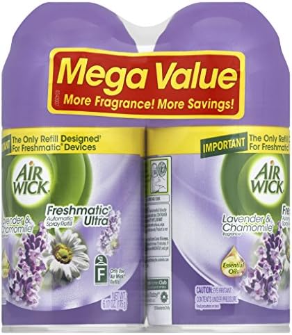 Air Wick Freshmatic Automatic Spray Air Freshener, Lavender and Chamomile Scent, Twin Refills, 6.17 Ounce