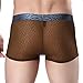 Vogyal Men See Through Underwear Sexy Mens Lingerie Mesh Breathable Boxer Briefs(Pack of 4)