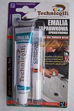 Emaille-Reparaturmasse für Keramik-Badewannen, Waschbecken, Duschwannen, Urinale, Gasherde, Waschmaschinen