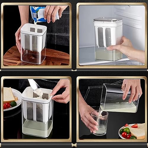 Tuwei Yogurt Strainer, Large Capacity Greek Yogurt Filter Strainer AS PET Stainless Steel Greek Yogurt Maker with Ultra Fine Mesh for Home, Whey Separation Tool, Easy to Use