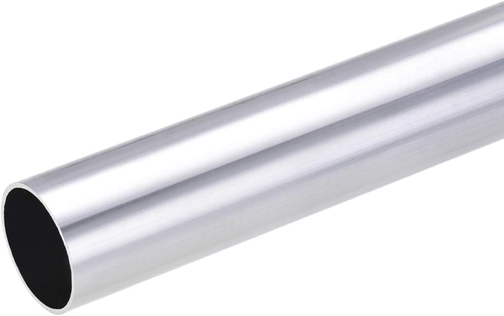 sourcing map 6063 Aluminum Round Tube, 28mm OD 26mm Inner Dia 300mm Length Seamless Straight Tubing, Silver, 28 x 26 x 300mm