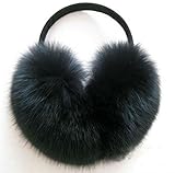 AKOAK Imitation Rabbit Fur Earmuffs Fashion Warm Woman Warm Ear Cover,Black