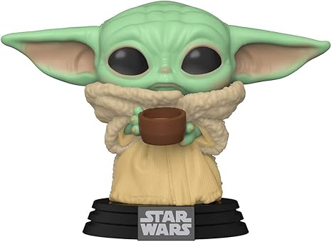 Boneco Star Wars Mandalorian The Child Baby Yoda With Cup Pop Funko 378 - SUIKA 