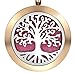 Essential Oil Diffuser Locket Necklace Tree of Life Pendant with 20