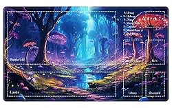 EDGFRTOIO Playmat with Zones for MTG Card Game