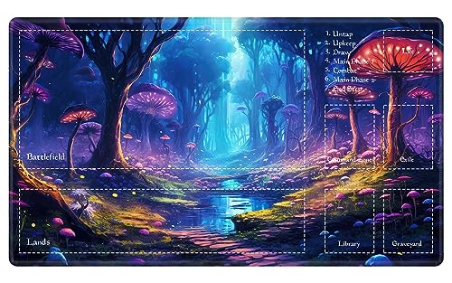 EDGFRTOIO Playmat with Zones for MTG Card Game