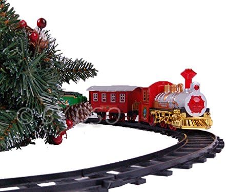 Christmas Train Set With Realistic Sound and 3 Cargo Carriages BML81010