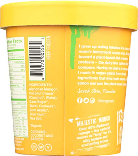 Revolution Gelato - Majestic Mango, 4 pack pints