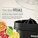 Gourmia GCJ200 Electric Citrus Juicer Machine- Double Fruit Capacity- Built In Slicer and Pulp Separator - Powerful 90 Watts Motor- ETL Certified,110v
