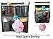 ALYER Hanging Mesh Shower Caddy Organizer Bathroom Storage Bag with Hooks for College Dorm, Gym, Swimming,RV and Travel,Black