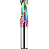BINSTAK Upcut Spiral Router Bit 1/2 Inch Shank with Long Life Coating | 1/2 Cutting Diameter Solid Carbide CNC Router Bits End Mill for Wood Mortises and Cutting Dadoes Carving