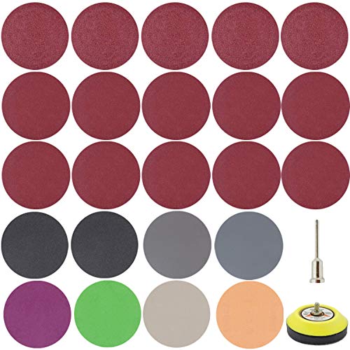 300 PCS 3 Inch Sandpaper, GOH DODD Wet Dry Sander Sheets with Backing