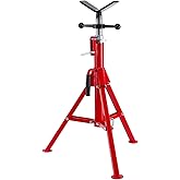 GarveeTech V-Head Pipe Jack Stand, 27-52 in Adjustable Height, 1/8 in-12 in Wide Pipe Capacity, 2500 LBS Load Capacity, Heavy