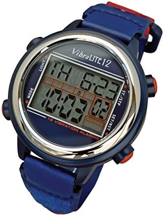 VibraLITE 12 Vibration Watch Blue Red Blue Band