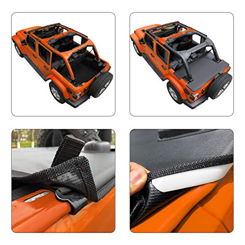 Shadeidea Tonneau Cover for Jeep Wrangler JL 4 Door, JLU (2018Current