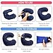 Travel Pillow, LIANSING Inflatable Neck Pillows Ultimate Head Cushion for Airplane Traveling - Pack of 2, Brown + Blue, Standard Size