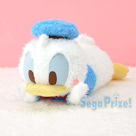 Amazon ドナルドダック ぬいぐるみ 赤いほっぺ メガジャンボ 寝そべり ポーズ ふわろん ドナルド 約40cm ぬいぐるみ おもちゃ