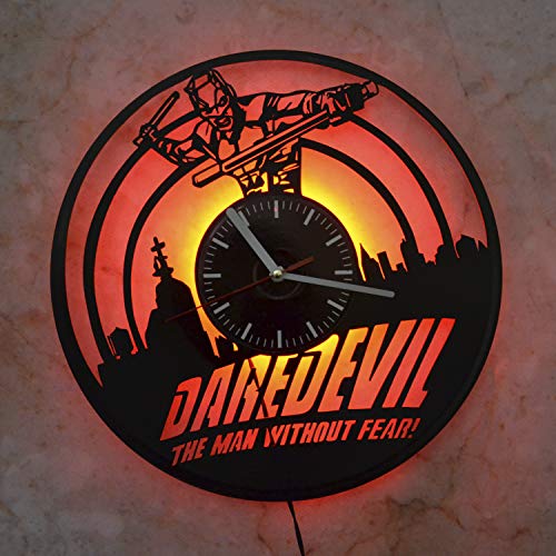 image for Art Finder Marvel's Daredevil Led Light Vinyl Record Wall Clock - Get 