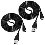 Fitbit Charge HR Charger, QIBOX 2PCS 3.3FT Replacement USB Charging Cable for Fitbit Charge HR Wireless Activity Wristband 100cm