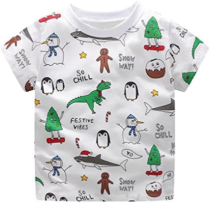Hot Sale ! Boys Clothes,Kstare Toddler Kid Boy's Short Sleeve Cartoon Pattern T-Shirt Tops Tees (12M-18M, White)