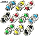 Fidget Toy Flippy Chain - Stress Relief Perfect for ADHD, ADD, Anxiety for School Class Kids or Offices Adults Finger Dexterity Exerciser by CsyncDirect (10 Packs)