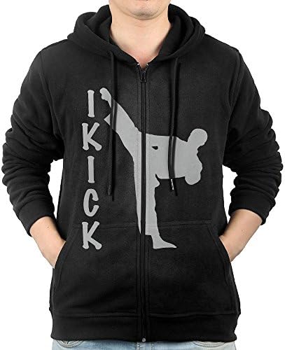 SUNG HEE Taekwondo IKickPocket Hoody With Zipper Fashion Hoodie Athletic Long-sleeved Hoody Sweatshirt For Men