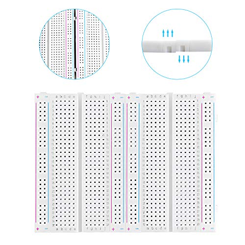 image for SunFounder Breadboards Kit 3PCS 830 Point 2PCS 400 Point Solderless Br
